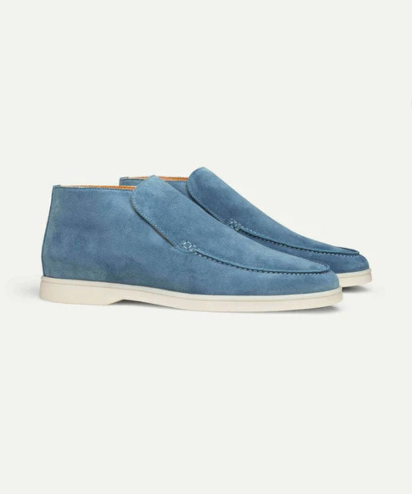 Safir Mavisi City Loafer – Erkek Süet Kaymaz Günlük Ayakkabı