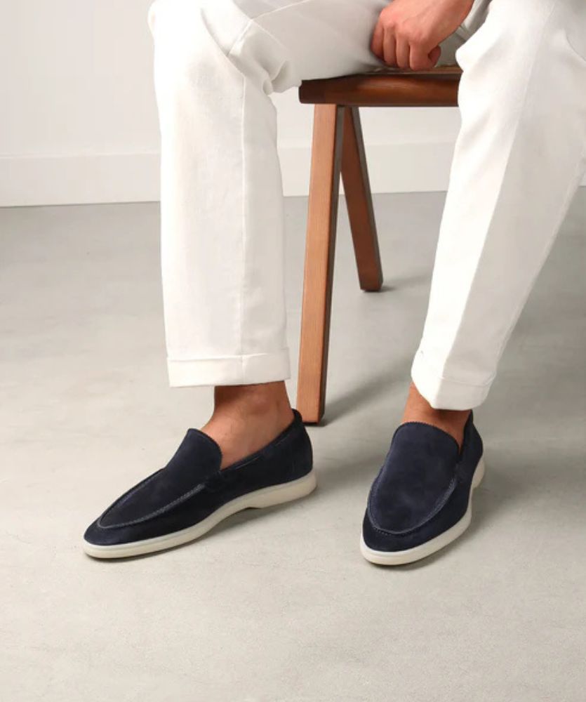 Premium Süet Loafer - Lacivert