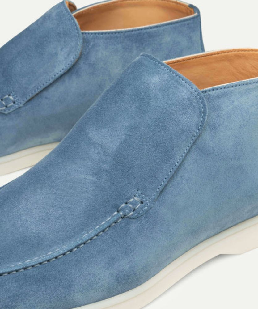Safir Mavisi City Loafer – Erkek Süet Kaymaz Günlük Ayakkabı