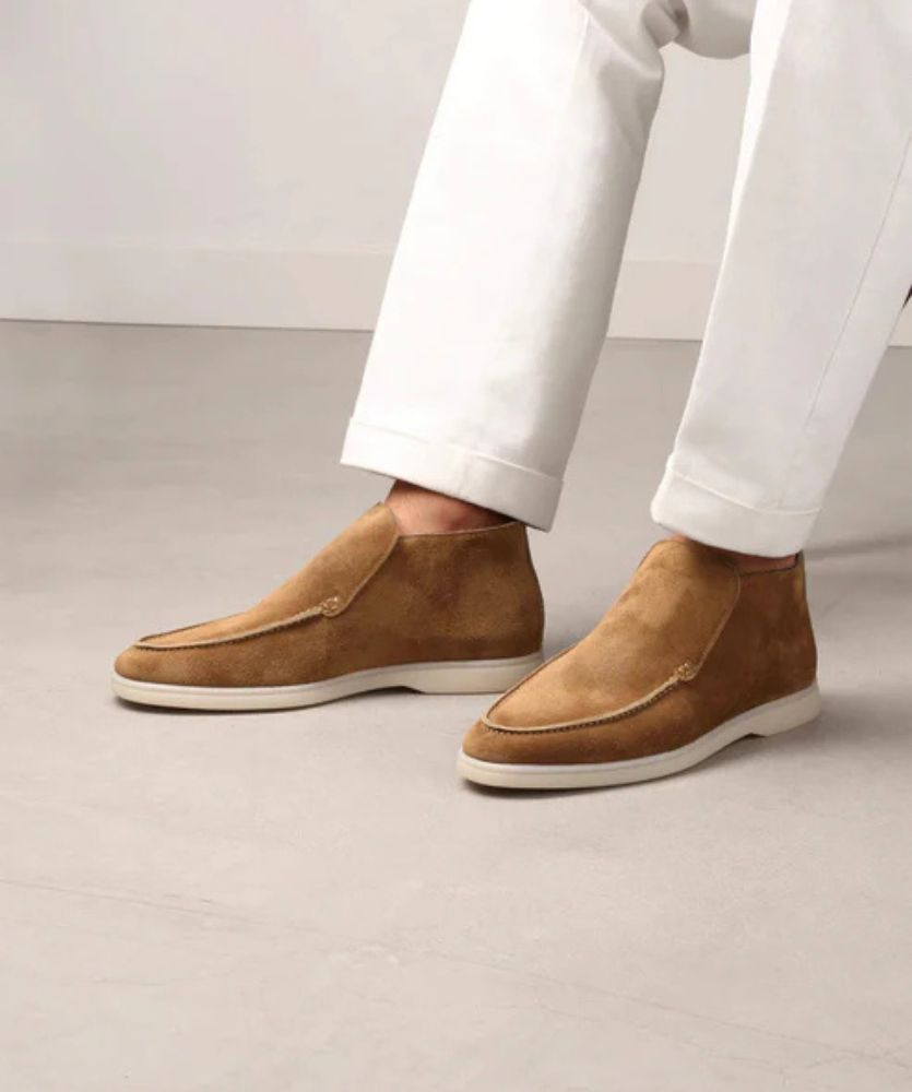 Bej City Loafer – Erkek Süet Günlük Slip-On Ayakkabı