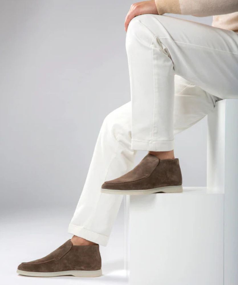 Kül Grisi City Loafer – Gri Süet Erkek Slip-On Ayakkabı