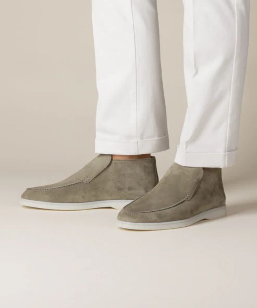 Fıstık Yeşili City Loafer – Erkek Süet Günlük Slip-On Ayakkabı