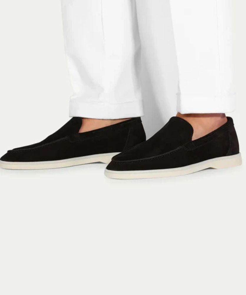Premium Süet Loafer - Siyah