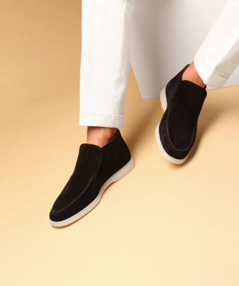 Siyah City Loafer – Erkek Süet Slip-On Ayakkabı