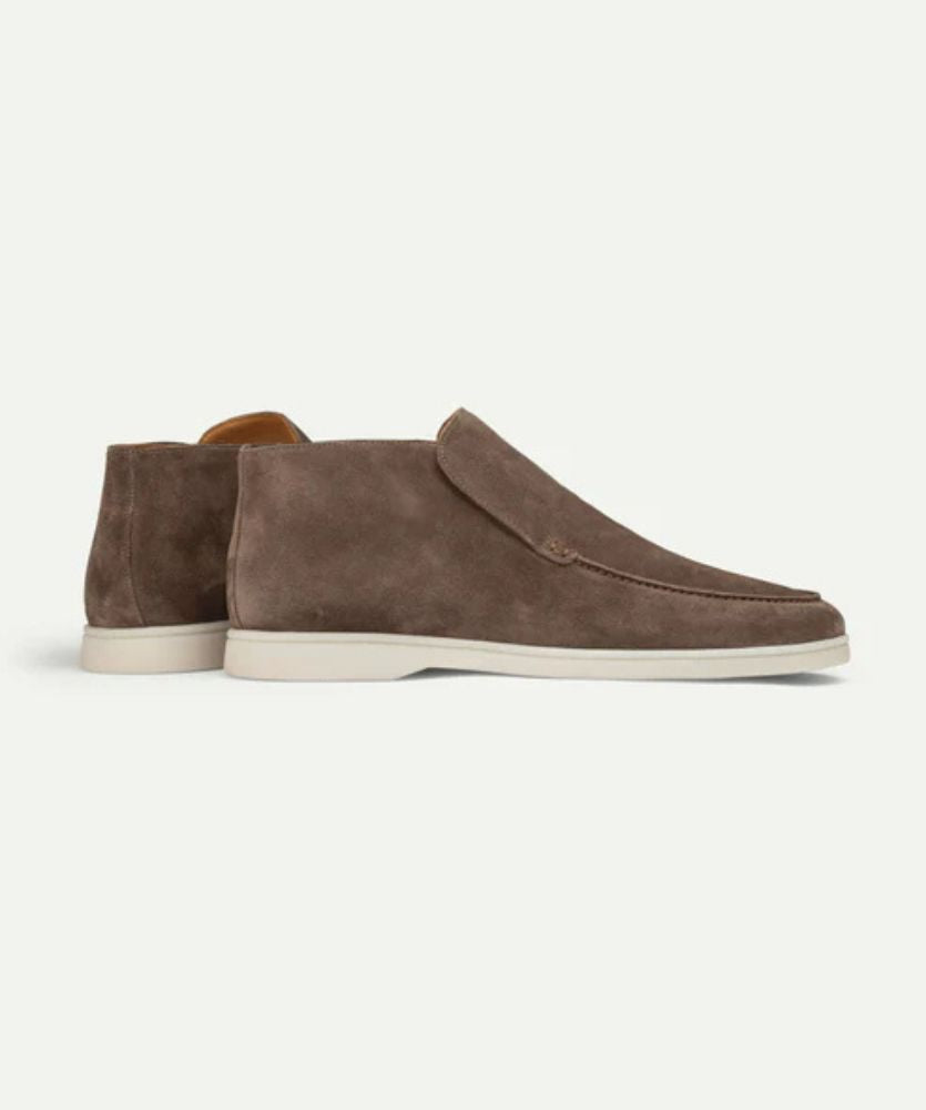 Kül Grisi City Loafer – Gri Süet Erkek Slip-On Ayakkabı