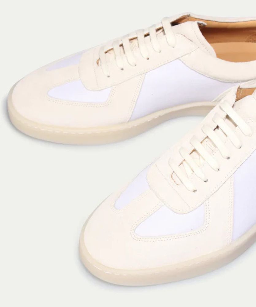 Ekru Beyaz Deri Spor Ayakkabı – Montacour Sneaker Erkek