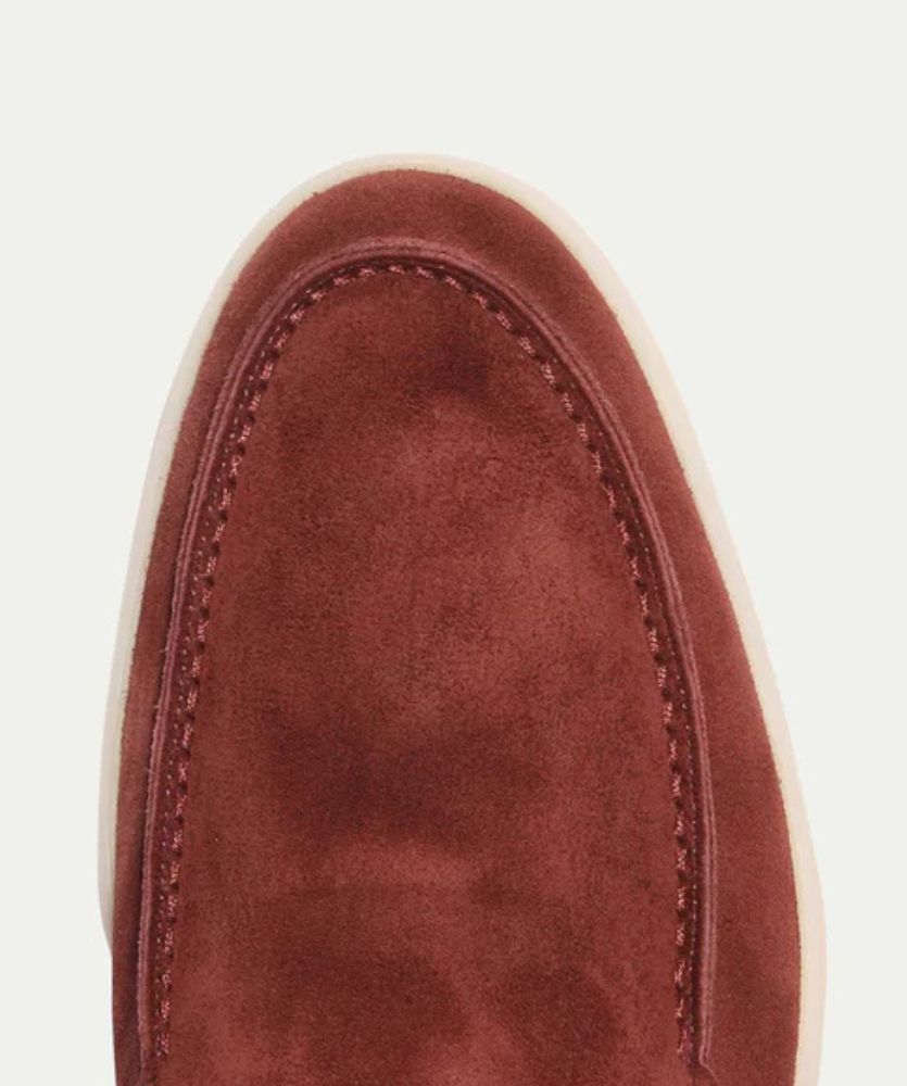 Premium Süet Loafer - Bordo