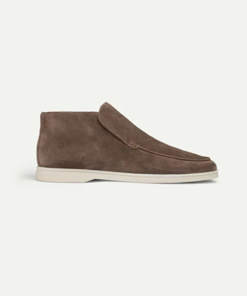 Kül Grisi City Loafer – Gri Süet Erkek Slip-On Ayakkabı