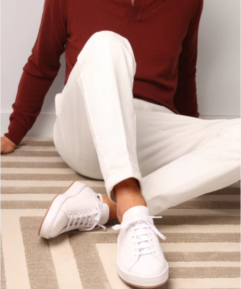 Bordo Düğmesiz Extrafine Merino Polo Kazak