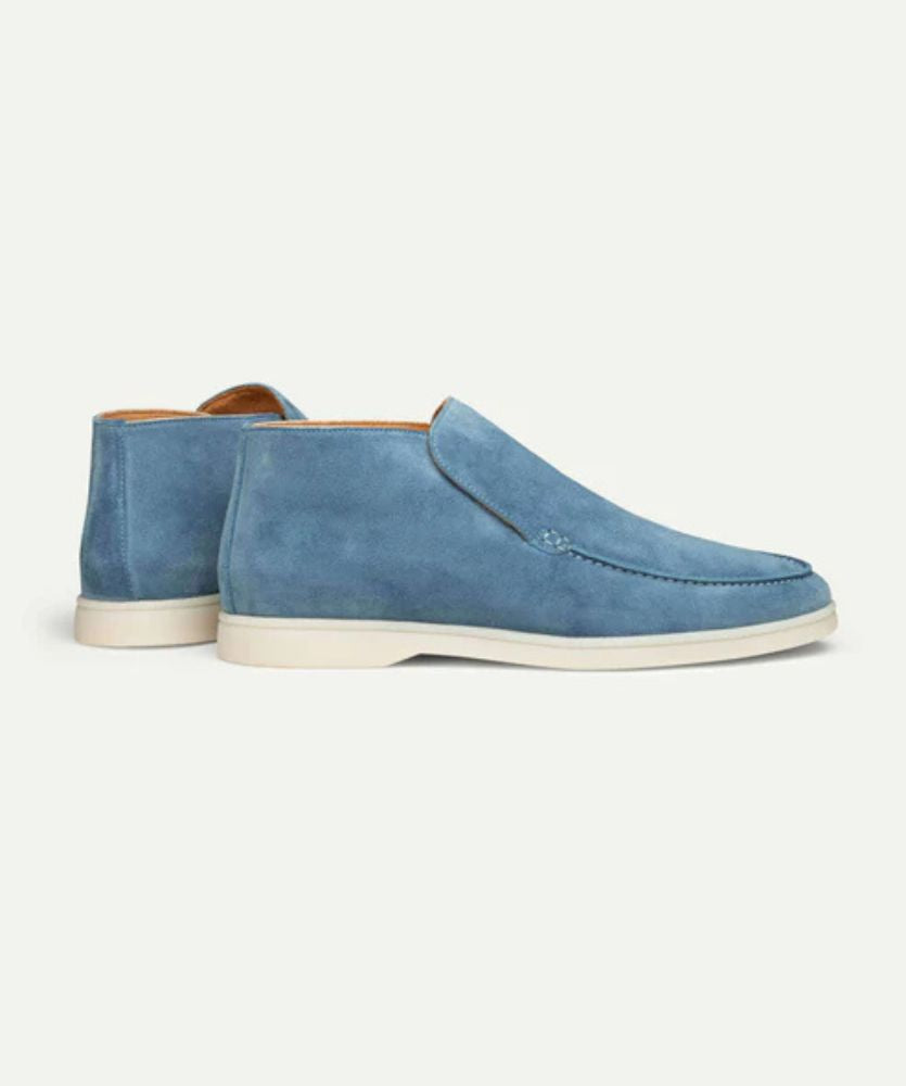 Safir Mavisi City Loafer – Erkek Süet Kaymaz Günlük Ayakkabı
