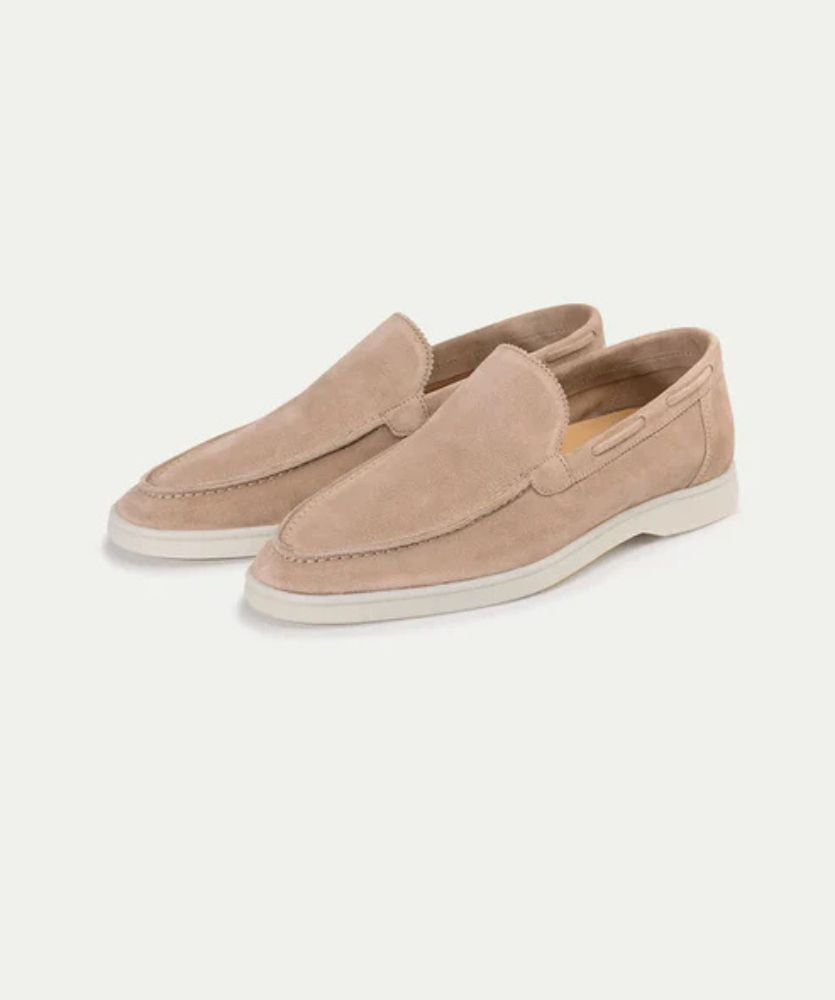 Premium Süet Loafer - Bej