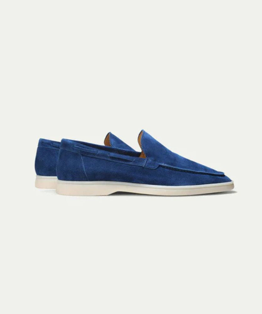 Egzotik Süet Loafer - Yaban Mavisi Erkek Slip-On Ayakkabı