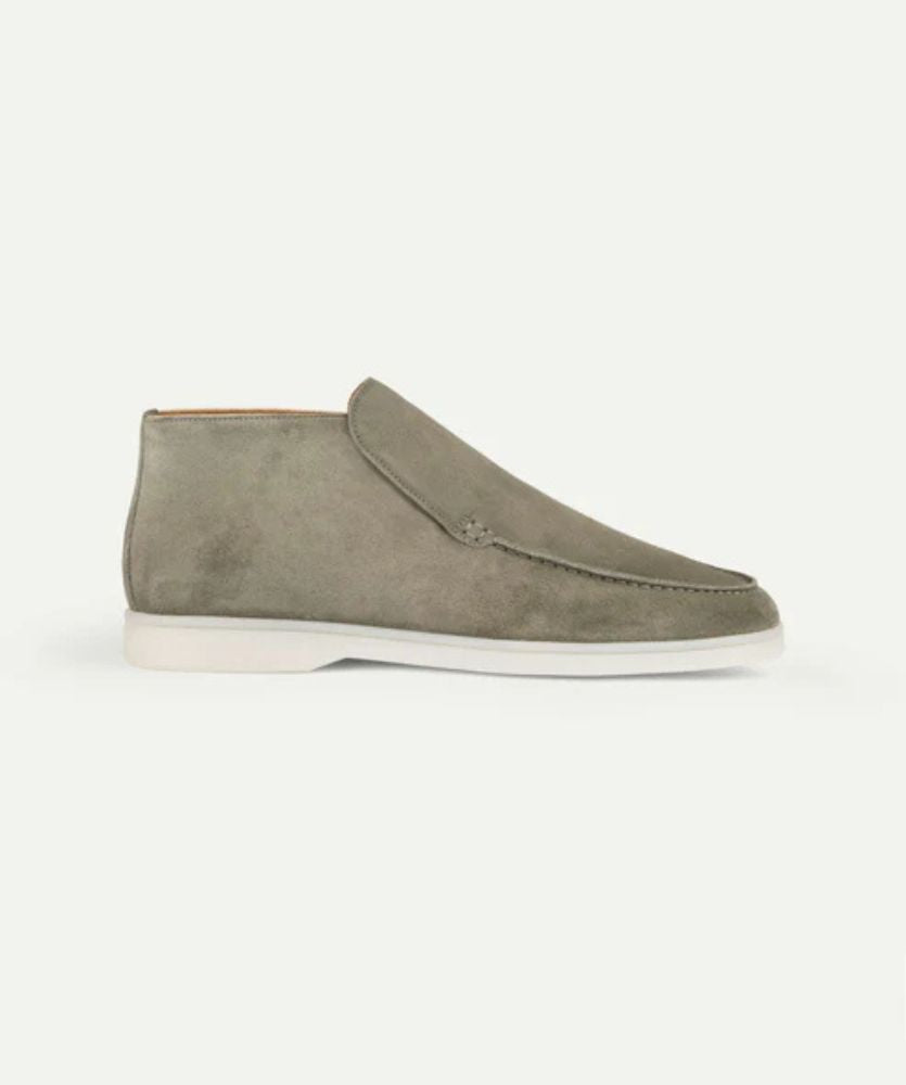 Fıstık Yeşili City Loafer – Erkek Süet Günlük Slip-On Ayakkabı