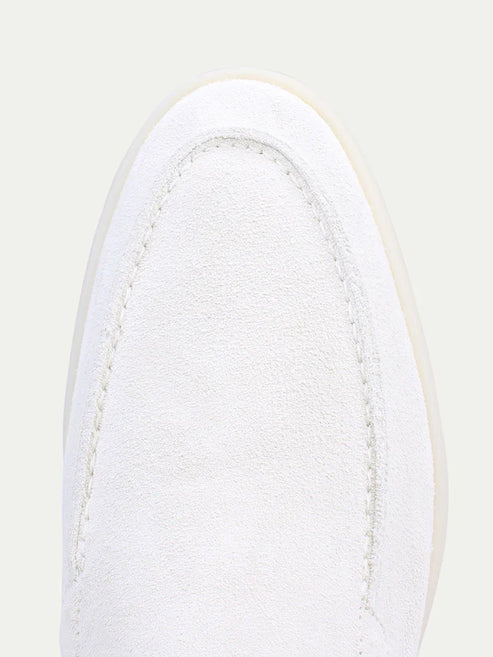 Egzotik Süet Loafer - İnci Beyazı Erkek Slip-On Ayakkabı