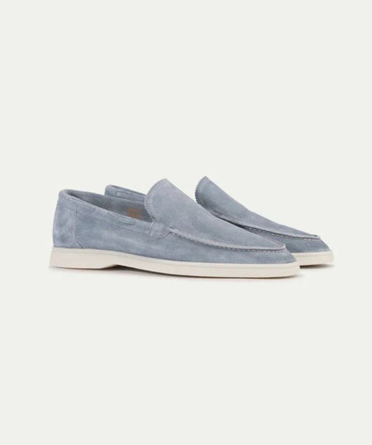 Premium Süet Loafer - Bebe Mavisi