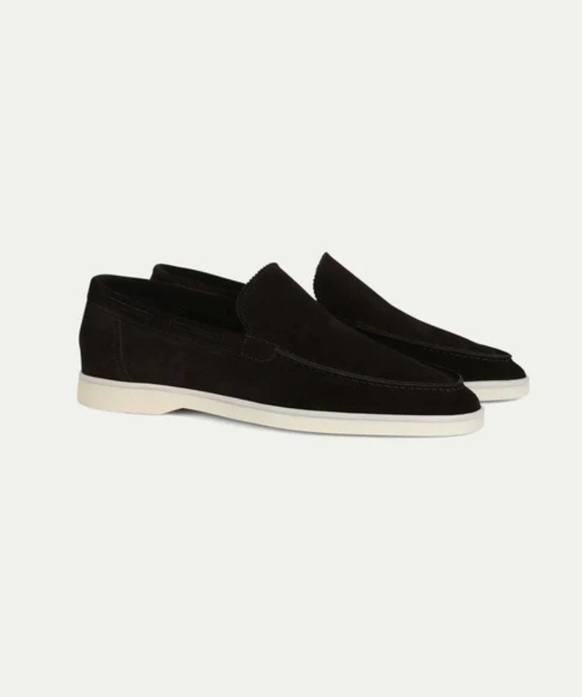 Premium Süet Loafer - Siyah