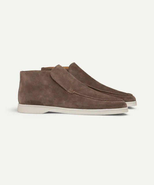 Kül Grisi City Loafer – Gri Süet Erkek Slip-On Ayakkabı