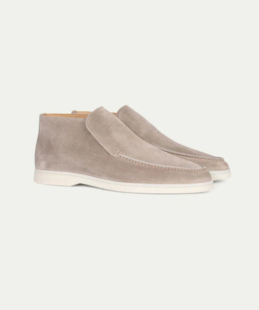 Açık Gri City Loafer – Erkek Süet Günlük Slip-On Ayakkabı