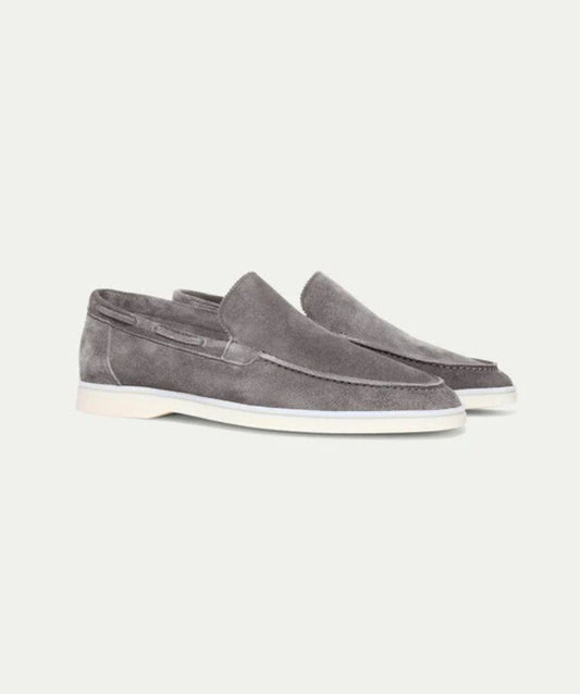 Premium Süet Loafer - Gri