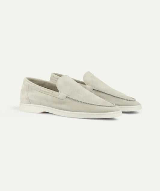 Premium Süet Loafer - Krem