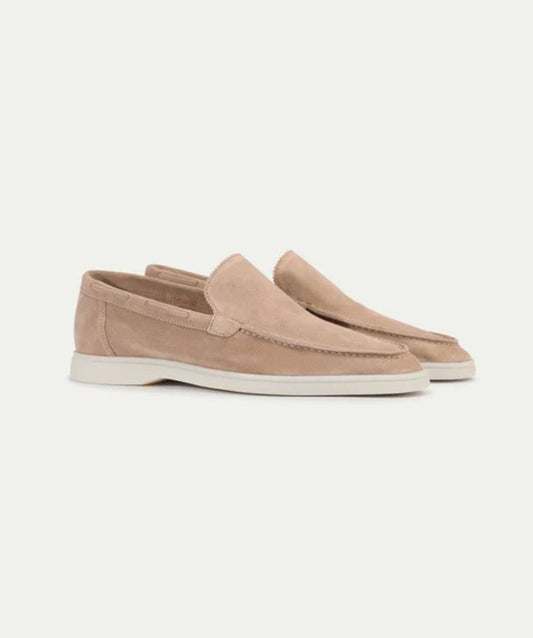 Premium Süet Loafer - Bej