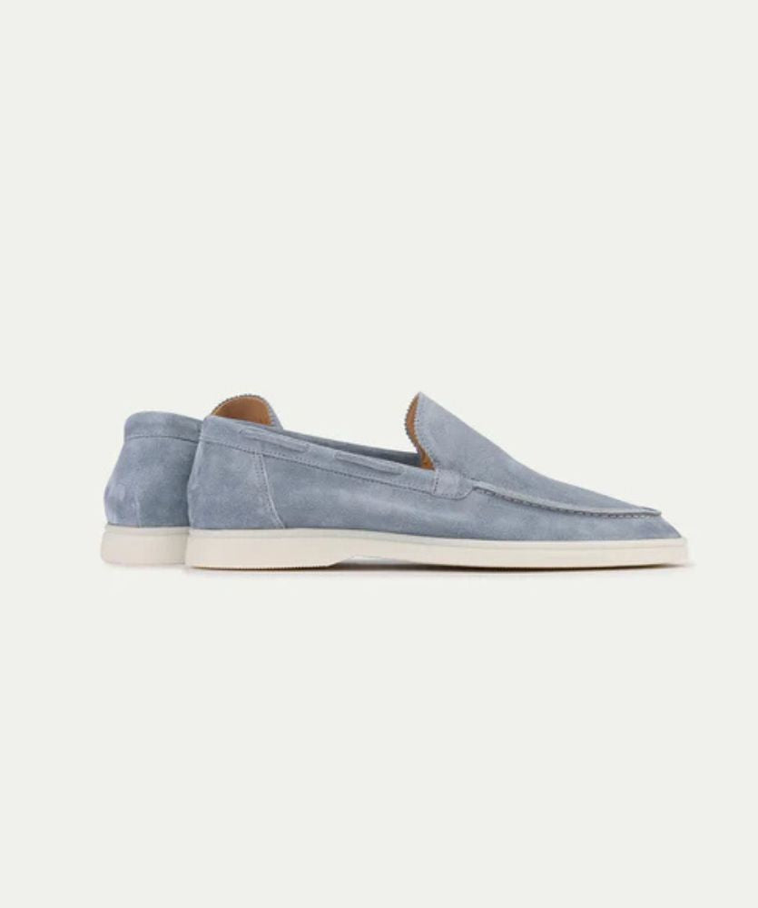 Premium Süet Loafer - Bebe Mavisi