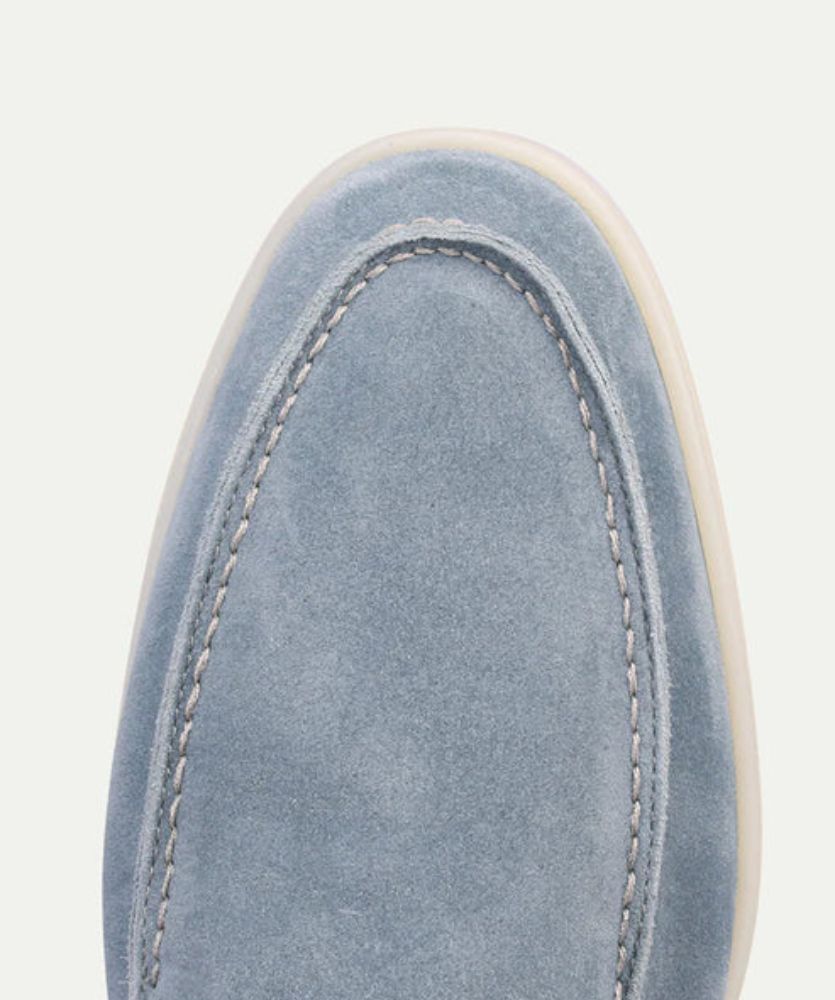 Premium Süet Loafer - Bebe Mavisi